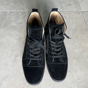 Louboutins Louis Orlato high to suede… Black